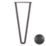 Rothley 2-Pin Hairpin Furniture Leg Matt Black 350mm