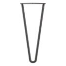 Rothley 2-Pin Hairpin Furniture Leg Matt Black 350mm