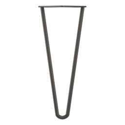 Rothley 2-Pin Hairpin Furniture Leg Matt Black 350mm