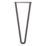 Rothley 2-Pin Hairpin Furniture Leg Matt Black 350mm