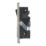 Contactum Lyric 13A 2-Gang DP Switched Socket + 4.8A 24W 2-Outlet Type A & C USB Charger Brushed Stainless Steel with Black Inserts