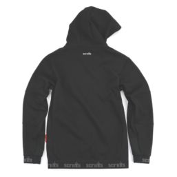 Scruffs Tech Hoodie  Breathable with Zipped Pockets Black 2X Large 46" Chest