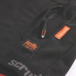 Scruffs Tech Hoodie  Breathable with Zipped Pockets Black 2X Large 46" Chest