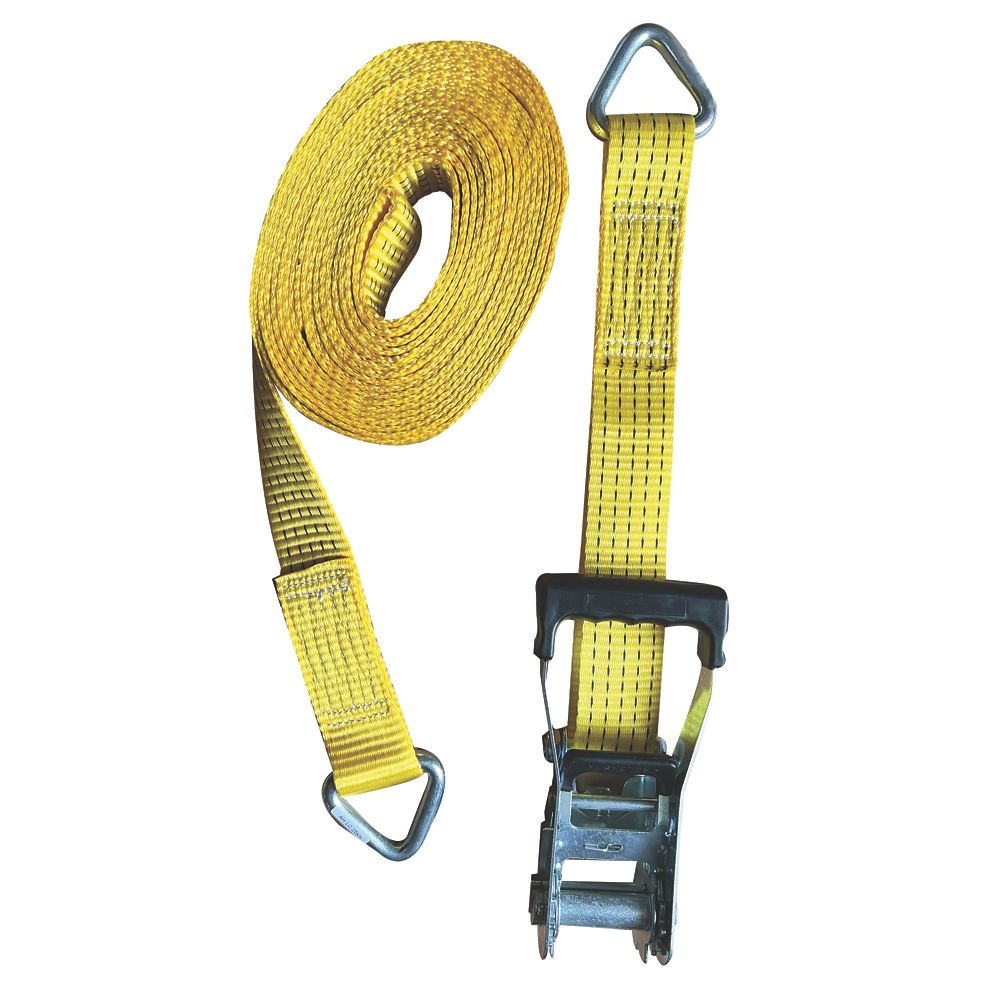 Smith & Locke Ratchet TieDown Strap with DRing 8m x 50mm Screwfix
