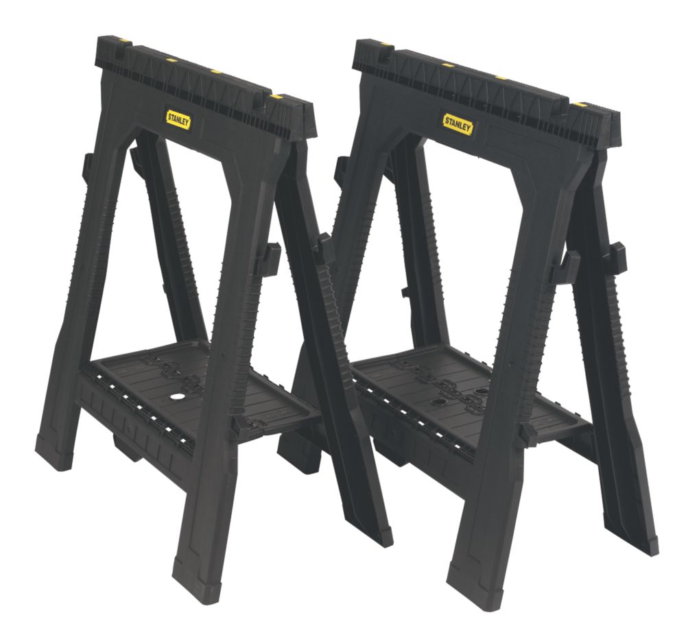 Stanley Folding Saw Horses 69cm 2 Pack Screwfix