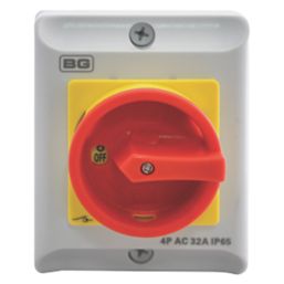 British General CPRSD432 32A 4-Pole Rotary Isolator Switch NO