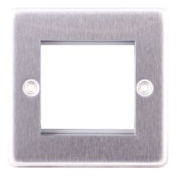 LAP  2-Module Modular Faceplate Brushed Stainless Steel