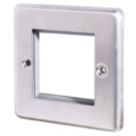 LAP  2-Module Modular Faceplate Brushed Stainless Steel