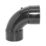 FloPlast  Solvent Weld 92.5° Double Socket Bend Black 110mm