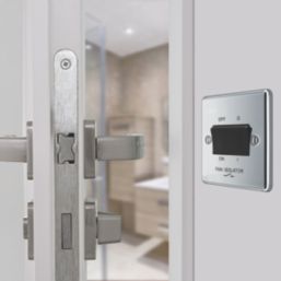 LAP  10AX 1-Gang 3-Pole Fan Isolator Switch Polished Chrome  with Black Inserts