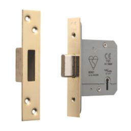 Smith & Locke Fire Rated  5 Lever Brass Deadlock 76mm Case - 57mm Backset