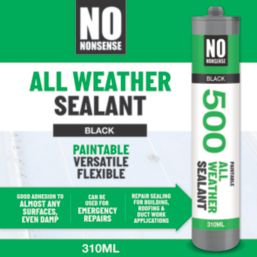 No Nonsense 500 All-Weather Sealant Black 310ml