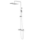 Swirl Thorness  Rear-Fed Exposed Chrome Plated Thermostatic Mixer Shower with Diverter