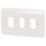 MK Grid Plus 3-Module Grid Faceplate White