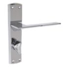 Smith & Locke Marloes Fire Rated WC Door Handles Pair Polished Chrome