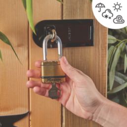 Master Lock Excell  Weatherproof   Padlock Brass 52mm