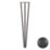 Rothley 3-Pin Hairpin Worktop Leg Matt Black 710mm