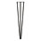 Rothley 3-Pin Hairpin Worktop Leg Matt Black 710mm