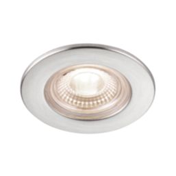 Saxby CosmosEco V3 Fixed  Fire Rated LED Recessed Downlights Satin Nickel 6W 500lm 6 Pack