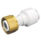 FloPlast FloFit+ Plastic Push-Fit Straight Tap Connector 15mm x 3/4"