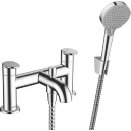 Hansgrohe Vernis Blend Chrome 123mm Deck Mounted Dual Control Manual Shower Mixer Tap