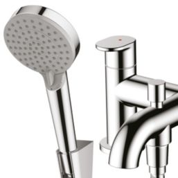 Hansgrohe Vernis Blend Chrome 123mm Deck Mounted Dual Control Manual Shower Mixer Tap