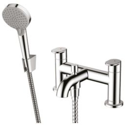 Hansgrohe Vernis Blend Chrome 123mm Deck Mounted Dual Control Manual Shower Mixer Tap