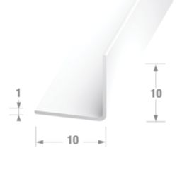 Essentials White Corner Profile 1m x 10mm x 10mm