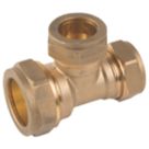 Midbrass  Brass Compression Reducing Tee 1" x 3/4" x 3/4"