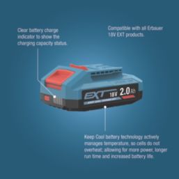 Erbauer ERI1098BAT 18V 2.0Ah Li-Ion EXT Battery