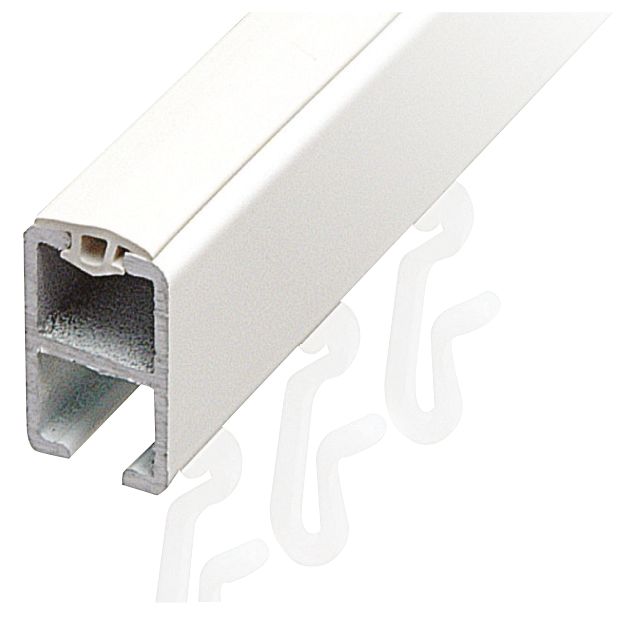 Croydex Straight Shower Curtain Rail Aluminium Silver 915mm Screwfix