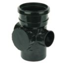FloPlast  Push-Fit 2-Boss Single Socket Access Pipe Black 110mm