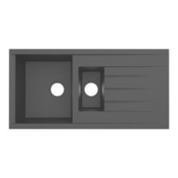 Swirl Erzen 1.5 Bowl  Black Composite Sink 1000mm x 500mm