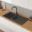 Swirl Erzen 1.5 Bowl  Black Composite Sink 1000mm x 500mm