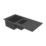 Swirl Erzen 1.5 Bowl  Black Composite Sink 1000mm x 500mm