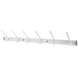 Smith & Locke 6-Hook Utility Rail Brushed Aluminium 690mm x 120mm
