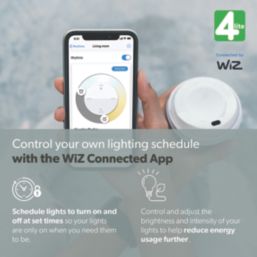 4lite WiZ Connected LED ST64 Smart Pendant Light Blackened Silver 6.5W 720lm