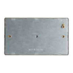 Contactum Lyric 2-Gang Blanking Plate Brushed Brass