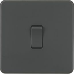 Knightsbridge  10AX 1-Gang Intermediate Switch Anthracite