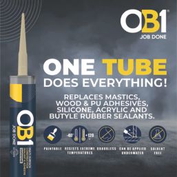 OB1 Multi-Surface Construction Sealant & Adhesive Sandstone 290ml