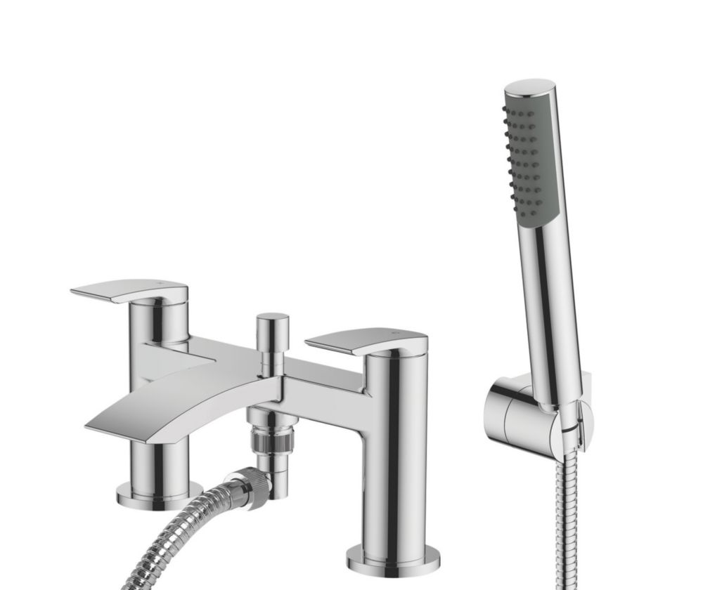 Watersmith Heritage Wye Deck-Mounted Bath / Shower Mixer Tap | Bath ...