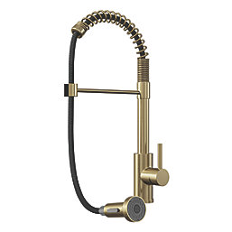 ETAL Contra  Pull-Out Kitchen Mixer Tap Brushed Brass