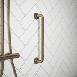 Rothley  Straight Household Grab Rail Antique Brass 457mm