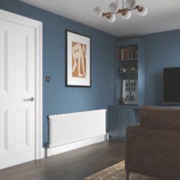 DeLonghi 600mm x 1222mm 3975BTU Traffic White Horizontal 2 Column Radiator