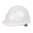 JSP EVO2 Mid Peak Slip-Ratchet Vented Safety Helmet White