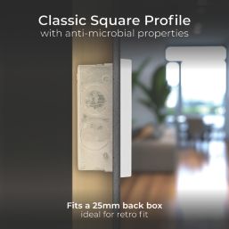 British General 900 Series 13A 2-Gang SP Switched Smart Socket White