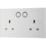 British General 900 Series 13A 2-Gang SP Switched Smart Socket White