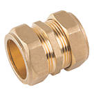 Midbrass  Brass Compression Equal Coupler 3/4" 2 Pack
