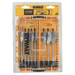 DeWalt  Flat Wood Bit Set 8 Pieces