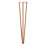 Rothley 3-Pin Hairpin Worktop Leg Polished Copper 710mm